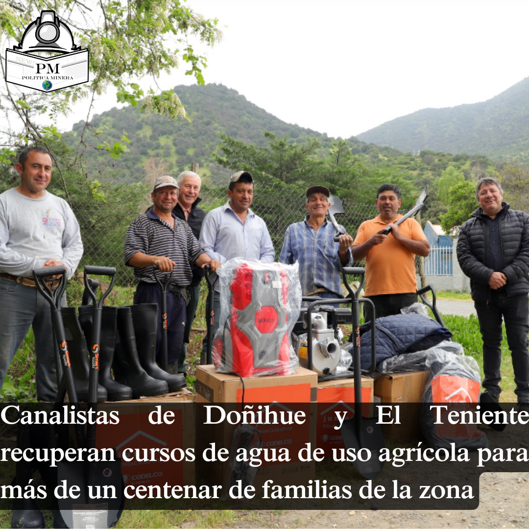 Canalistas de Doñihue y El Teniente recuperan cursos de agua de uso agrícola para más de un centenar de familias de la zona
