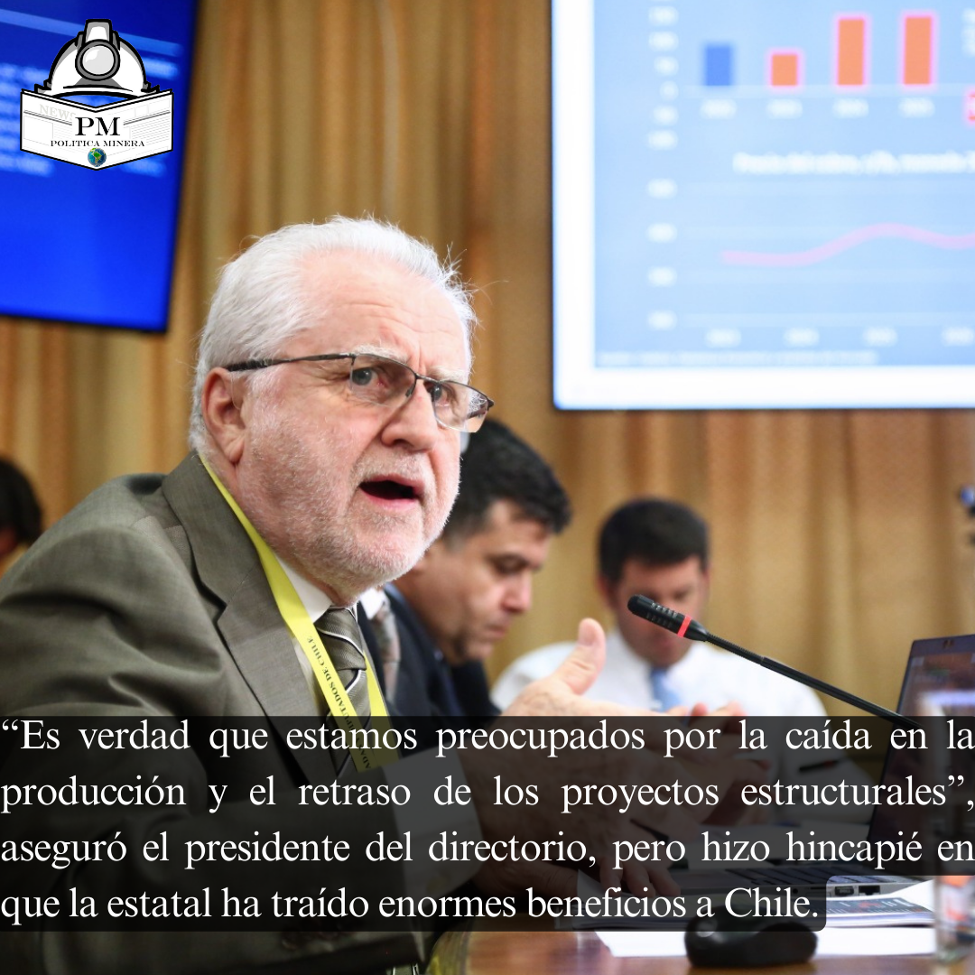 Máximo Pacheco en la Comisión de Minería y Energía de la Cámara de Diputados: “Desde el punto de vista financiero, el negocio de Codelco sigue siendo muy atractivo”