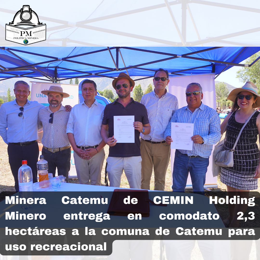 Minera Catemu de CEMIN Holding Minero entrega en comodato 2,3 hectáreas a la comuna de Catemu para uso recreacional