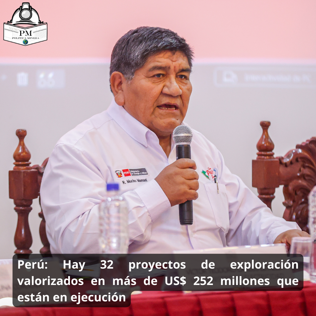 Perú: Hay 32 proyectos de exploración valorizados en más de US$ 252 millones que están en ejecución